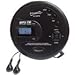 SuperSonic SC-253FM Personal MP3/CD Player w/FM Radio - Portable Device, HQ Stereo Earphones Included BLACK