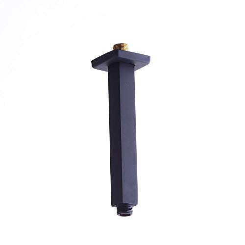 FidgetFidget 8 Inch Rainshower Shower Arm for Ceiling Mount Shower Head Soild Brass Black