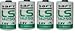 Saft 1/2AA Size Lithium Batteries (3.6V & 1200 mAh), 4 pack primary