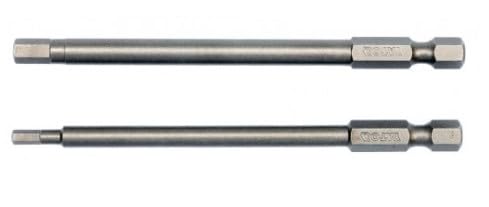 YATO YT-0494 2pcs Hex Screwdriver Bits - Tamper-Proof - 3x100mm; 5x100mm 1/4" Hex
