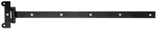 Alberts 308872 Kreuzgehaenge | mit verpresstem Stift | schwarzer Tauchlack | Band 591 x 30 mm | Scharnier 121 x 51 mm