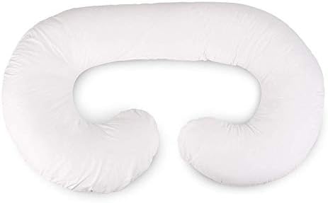 SONNASOFT C Shaped Pregnancy Pillow - Contoured Body Support Maternity Pillow for Side Sleeping Cover (C-Pink)
