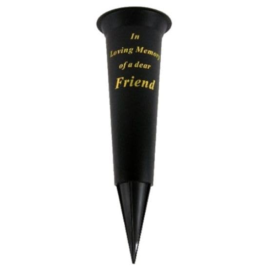 Special Graveside Memorial Grave Spiked Flower Vase In Loving Memory Special Memorial Vase for Graves - Plastic Cemetery Flower Holder with Spike, (2, Friend)