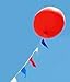 Mayflower 38177 72'' Giant Latex Balloon - Red