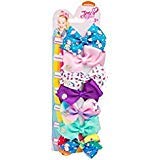 JoJo Siwa Bows 7 days Jojo Bow 8 cm with Unicorn Patterns - Beautiful Hair Accessories - Best Stocking Filler for Girls
