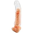 Bigger Sleeve Extender Sheath for Men Extender Enlarger Extension Enhancer Ball Stretch Sleeve Girth，Transparent 8 in
