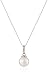 Amazon Collection 14k White Gold Akoya Cultured Pearl Pendant Necklace (7.5-8mm)