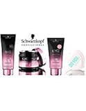 Schwarzkopf BC Bonacure FIBRE FORCE Fortifying Shampoo, Mask, & Sealer TRIO Set (with Sleek Compact Mirror) (6.76 oz + 5.07 oz TRIO Kit)