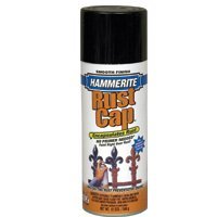 12 Oz. Hammerite Smooth Black Rust Cap Enamel Spray Paint Gloss [Set of 6]