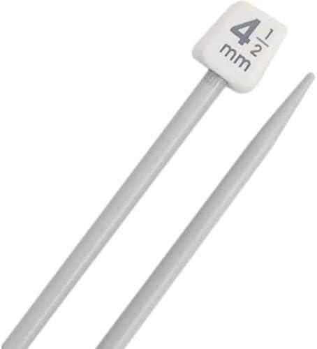 AARNAV 2x30cm 4.5mm Single Pointed Metal Knitting Needles for Beginners, Kids, Professionals, Classic Single Ended Length Knitting Needles 30cm Aluminium Single Pointed Needles (2 x 4.5mm)