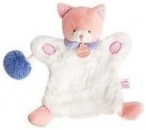 Doudou et Cie DC3050-8395 Cuddly Toy Cat Puppet Lovely Strawberry with Tassel Purple
