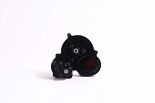 RZXYL 1/10 RC Car Full Alloy Assembled Reverse Transmission Case Gearbox for Axial SCX10(Upgraded Version Must use with Reverse Axle) (Black)