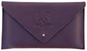 Kyla Joy Envelope Clutch Premium Leather Handbag, Wine