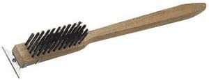 20" HEAVY DUTY COMMERCIAL WIRE GRILL BRUSH W/SCRAPER