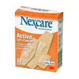 Nexcare Active Extra Cushion Bandages, Assorted, 30ct