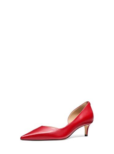 Michael Kors Women's Elyse Kitten Pump, Crimson, 6