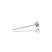 L & L Nation Peach Cz 925 Sterling Silver Nose Ring 1.2mm Prong Setting Straight Ended 10 Pcs Lot