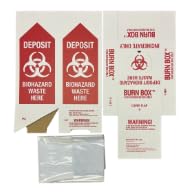Tree Enterprises Biohazard Burn Disposal Box Floor Model 12x12x27" - 6 Count, Easy Assembly, Made in USA