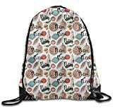 rasktas Drawstring Backpack Art Design Print Rucksack Shoulder Bags Gym Bag Cool Nerver Forget 911 Memory September 11th