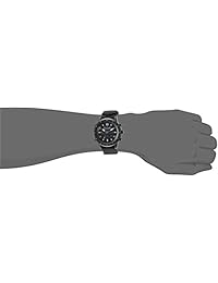 Skechers Lawndale - Reloj de cuarzo para hombre con correa de nailon, 24 unidades, color negro