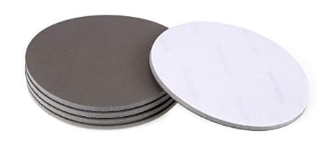 MACHSWON 6 Inch Sander Pad Adhesive-Backed Sanding Sponge for Auto Wood Drywall Metal Brown Corundum 800 Grit 5Pcs