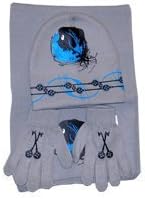 Coraline Hat, Glove, Scarf Set- Grey/blue Key by Coraline