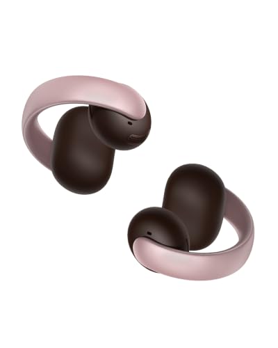 soundcore AeroClip da Anker, Fones de Ouvido Bluetooth Abertos, Clip-On, Conforto Adaptativo, Chamadas Claras com 4 Microfones e IA, Ajuste Estável, Drivers de 12mm para Graves Potentes, Rosa
