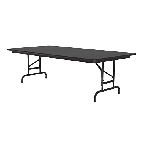Correll 36"x96" Commercial Folding Table, Black Granite Thermal Fused Laminate…