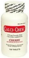 Rugby Calci-Chew 500mg Chewable Calcium Carbonate, Cherry by Watson Rugby
