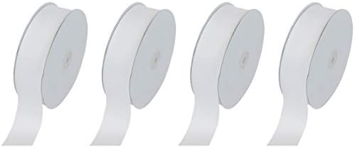 Creative Ideas Solid Grosgrain Ribbon, 1-1/2-Inch by 50-Yard, White (Fоur Paсk)