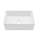 KES cUPC Fireclay Sink Farmhouse Kitchen Sink (30 Inch Porcelain Undermount Rectangular White) BVS117