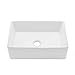 KES Fireclay Sink Bathroom Vessel Sink Vanity Farmhouse Kitchen Sink 30 Inch Porcelain Undermount Rectangular,White, BVS117
