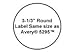120 Label Outfitters® Vinyl Laser ONLY Labels, Round, White 3-1/3 inches Diameter Water Proof and Weather Proof, 20 Sheets
