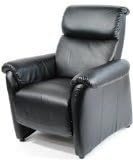 Designer Modern Home Leather Saloni Recliner 3 Positional Leather Cozy Recliner Chair Black