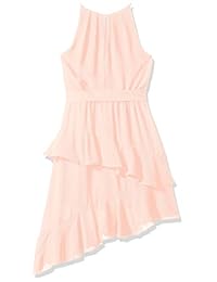 Amy Byer - Vestido sin mangas para niña con dobladillo asimétrico