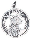 Alban Elfed - 9 September to 1 October - Stag to Invoke Stamina - Celtic Birth Charm in Antiqued Sterling Silver