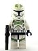 Lego Star Wars Clone Trooper Mini Figure with Sand Green Markings and Blaster Clone Wars