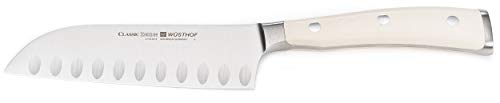 Wusthof Classic Ikon 5-Inch Santoku, Hollow Edge, Creme - Thumbnail 5