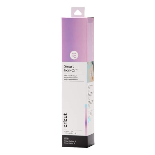 Cricut Smart Iron-On Heat-Transfer Vinyl | 1 Sheet | 33cm x 2.7m | Holographic Blue, (9ft), 2008679