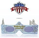 3D Christmas Glasses - 5 Pack - Turn Holiday Lights Into Magical Images. See Snowflakes for A Christmas Experience. Our USA Made Holiday Specs are Perfect for Festivities!