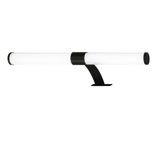 Briloner - LED Bathroom Mirror Light, 2 in 1 Mount, Cabinet Light, Wall Lamp, IP44, Neutral White Light Color, 6W, Black, 40cm