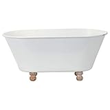 Foreside Home and Garden White Enamel Metal Bathtub