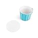 Farberware Baker's Advantage Ceramic Soup Mug with Lid, 1 Count (Pack of 1), Teal