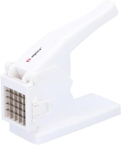 alpina Tagliapatate, 26,5 x 14 x 9 cm, lame in acciaio inox, colore: bianco