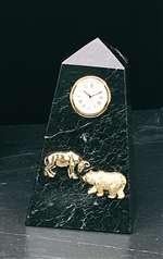 "Stock Market" Clock - Wall Street Bull and Bear