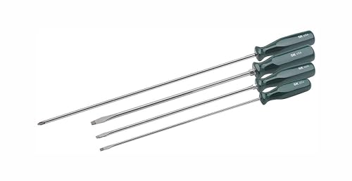 SK Tools USA 4 Piece, Long Reach, SupreGrip® Combination Screwdriver Set: P2 x…