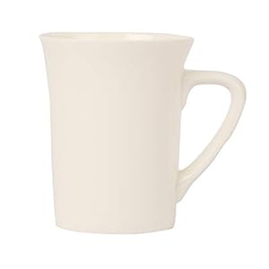 B37 Kore Series Bone China Coffee Mugs – 1 Piece, White, 250 ML