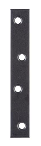 Alberts 329655 Connecteur Plat galvanisé-Noir-revêtu de plastique-100 x 15 x 1,75 mm