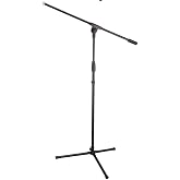 Tripod Boom Microphone Adjustable Floor Stand - Black