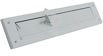 White Letter Box Draught excluder with Cover Flap